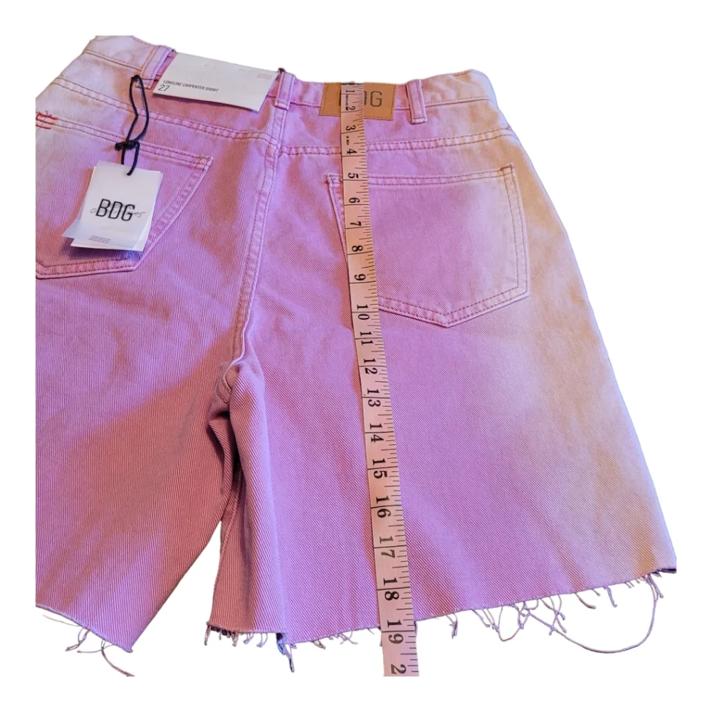 NEW Urban Outfitters BDG Longline Carpenter Purple Ombre Baggy Denim Shorts 27